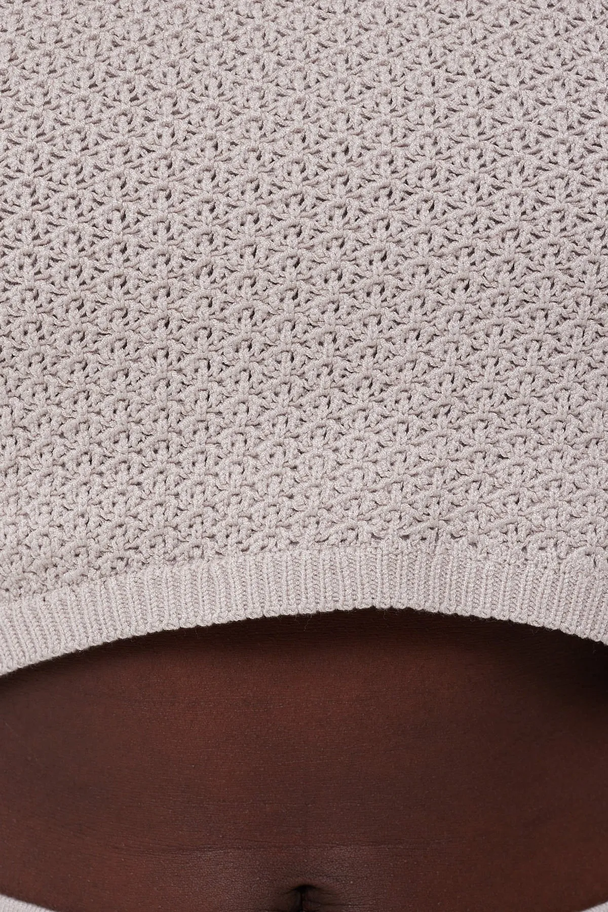 Perfect Stranger Soleil High Neck Knit Top Grey