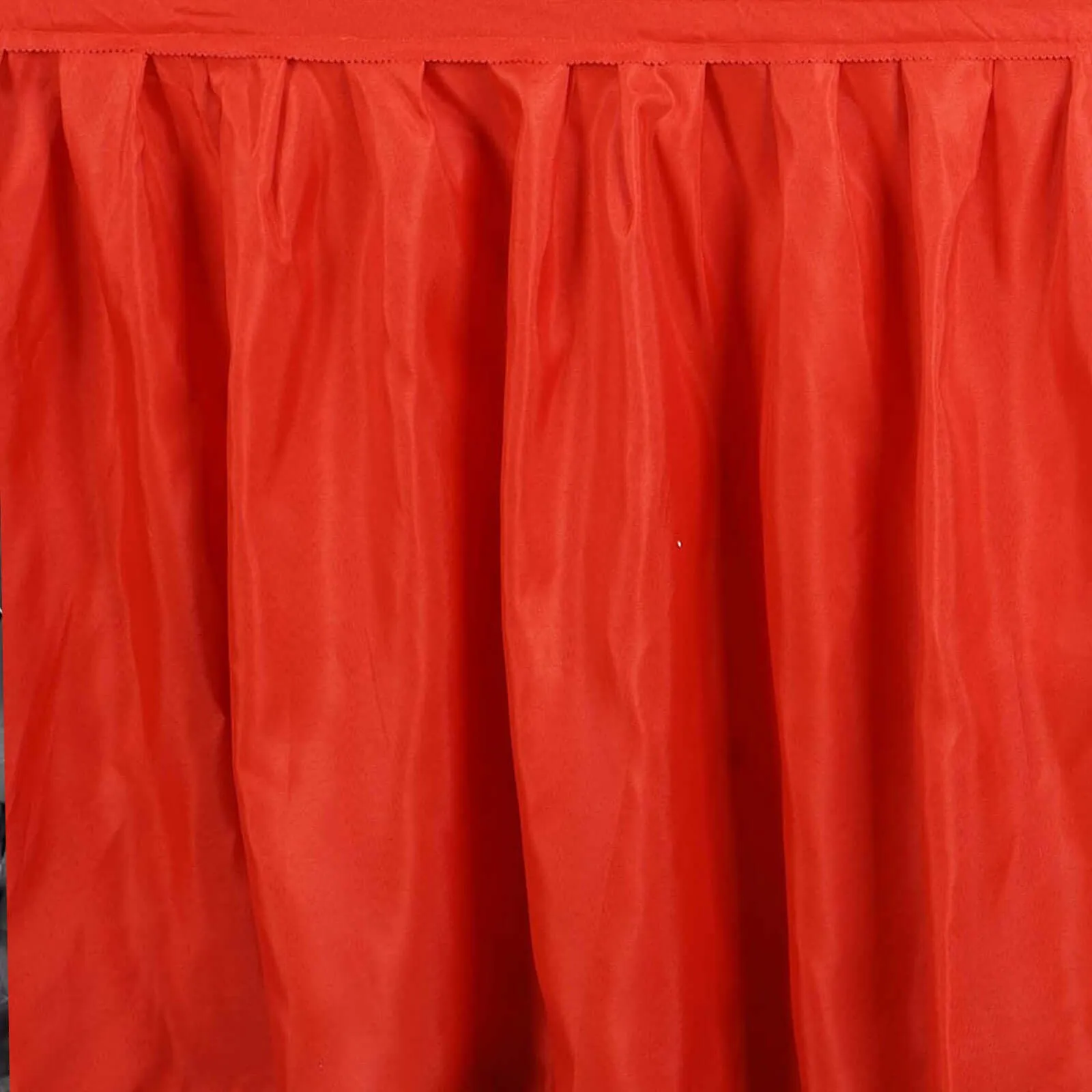 Polyester Table Skirt 17ft Red - Stylish Pleated Table Cover