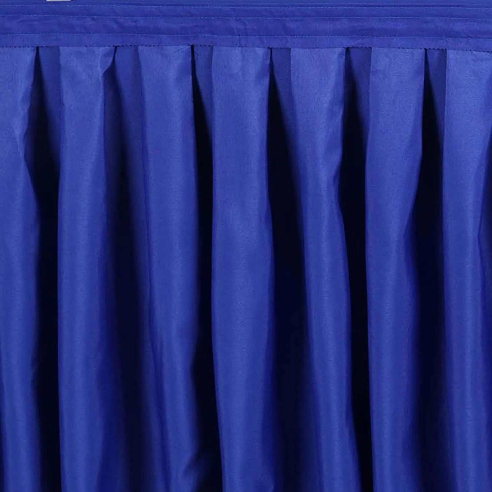 Polyester Table Skirt 21ft Royal Blue - Stylish Pleated Table Cover