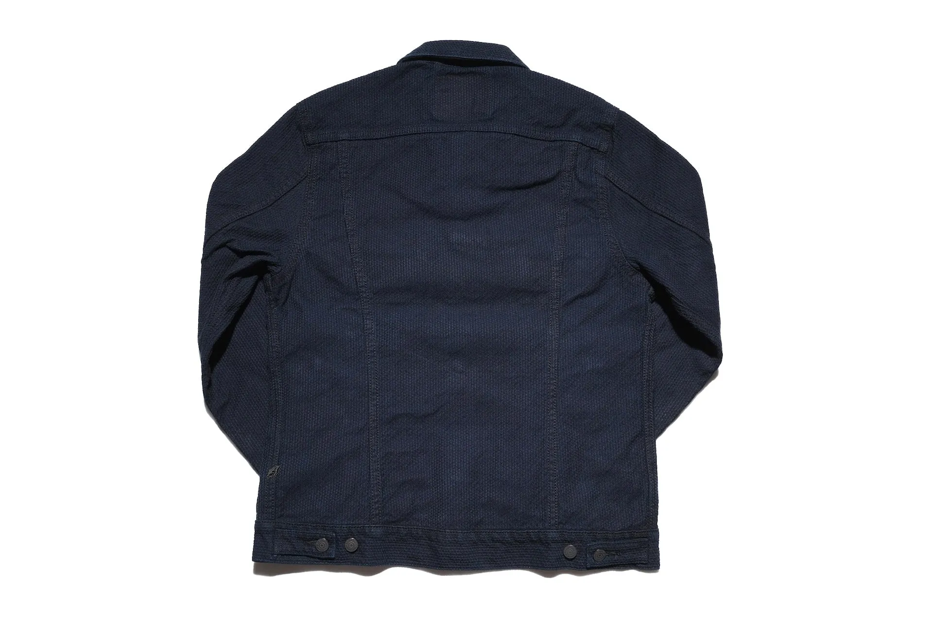 Pure Blue Japan 12.5oz "Double-Warps" Sashiko Type 3 Jacket (Indigo X Black)