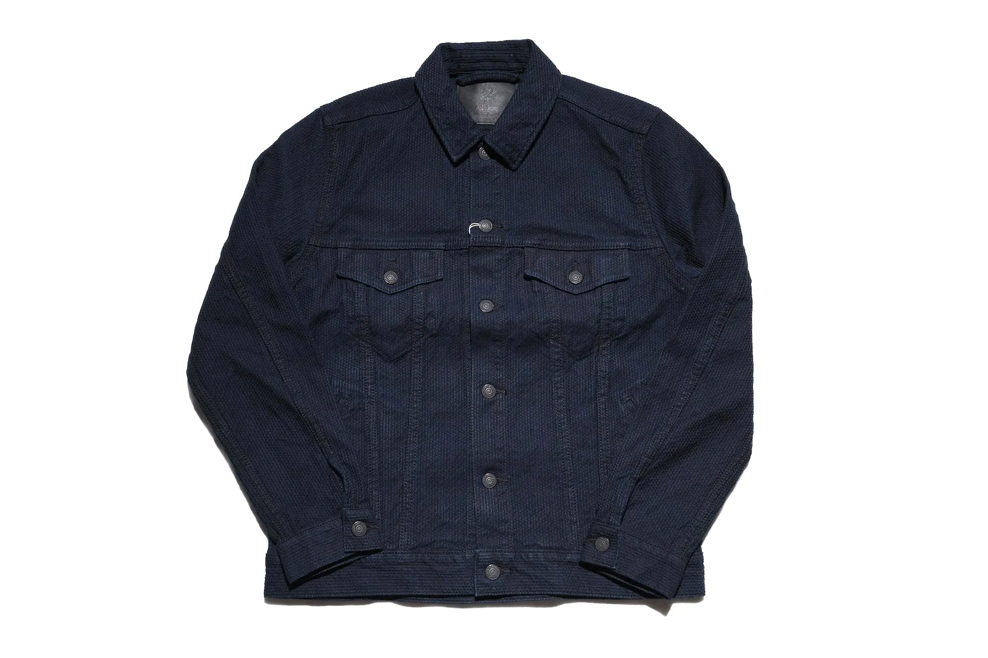 Pure Blue Japan 12.5oz "Double-Warps" Sashiko Type 3 Jacket (Indigo X Black)