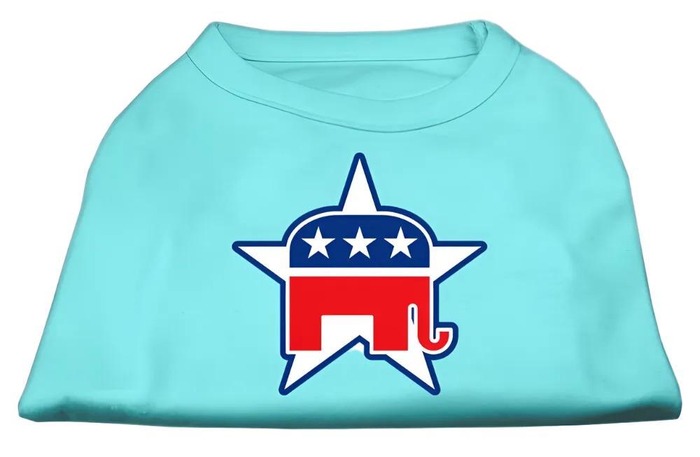 Republican-Themed Screen Printed Shirt for Pets - Comfortable Cotton Blend for Dogs & Cat