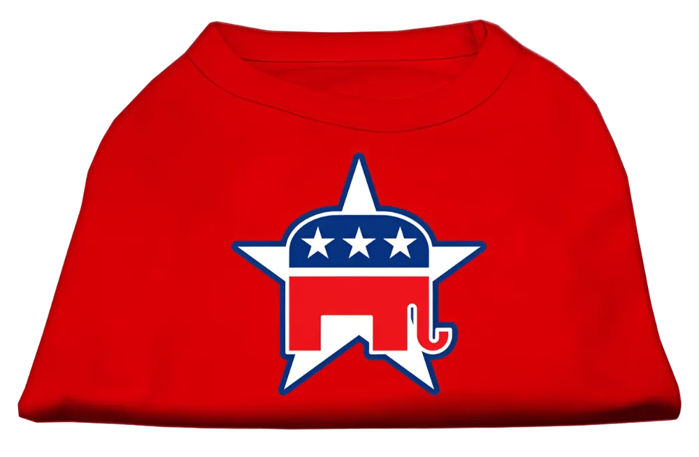 Republican-Themed Screen Printed Shirt for Pets - Comfortable Cotton Blend for Dogs & Cat