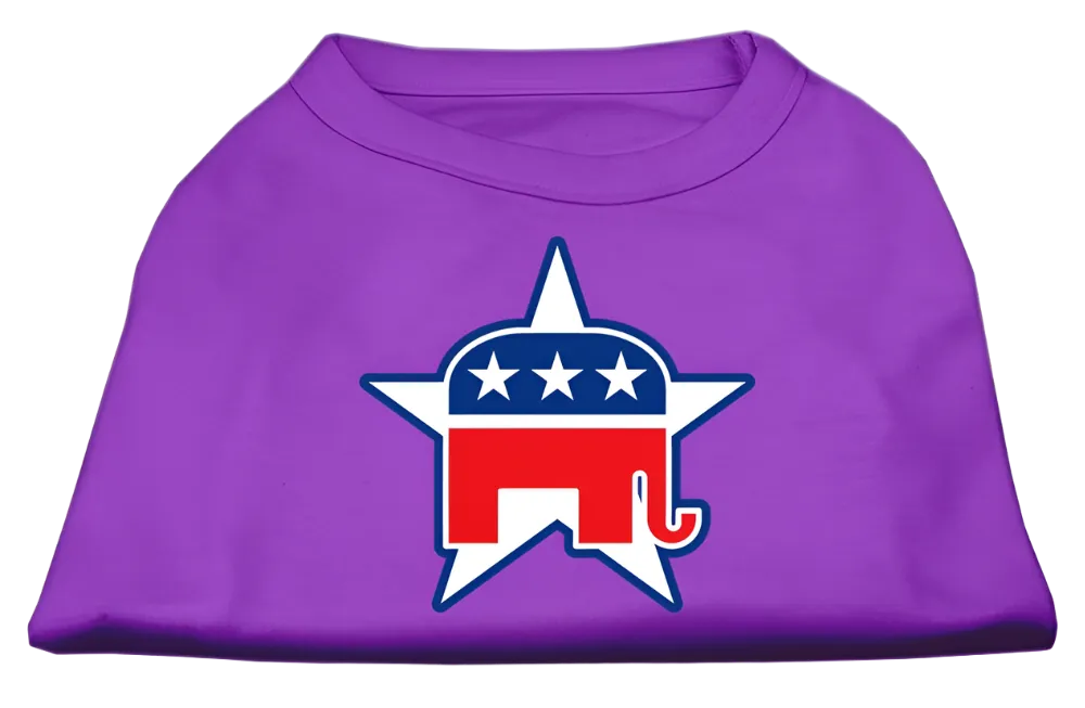 Republican-Themed Screen Printed Shirt for Pets - Comfortable Cotton Blend for Dogs & Cat