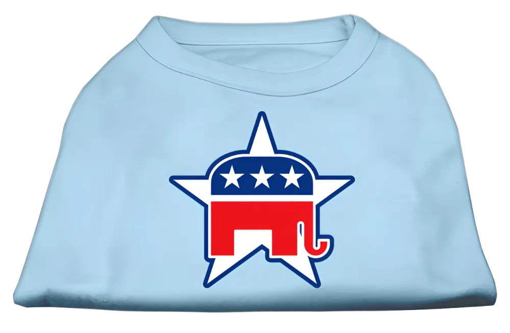 Republican-Themed Screen Printed Shirt for Pets - Comfortable Cotton Blend for Dogs & Cat