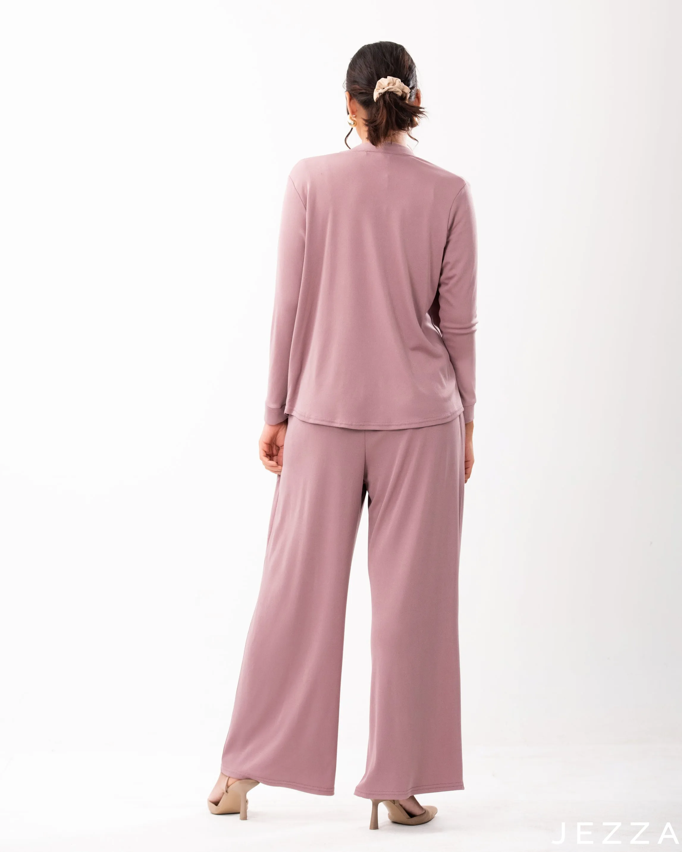 Ribbed Cardigan Pant Set 61472