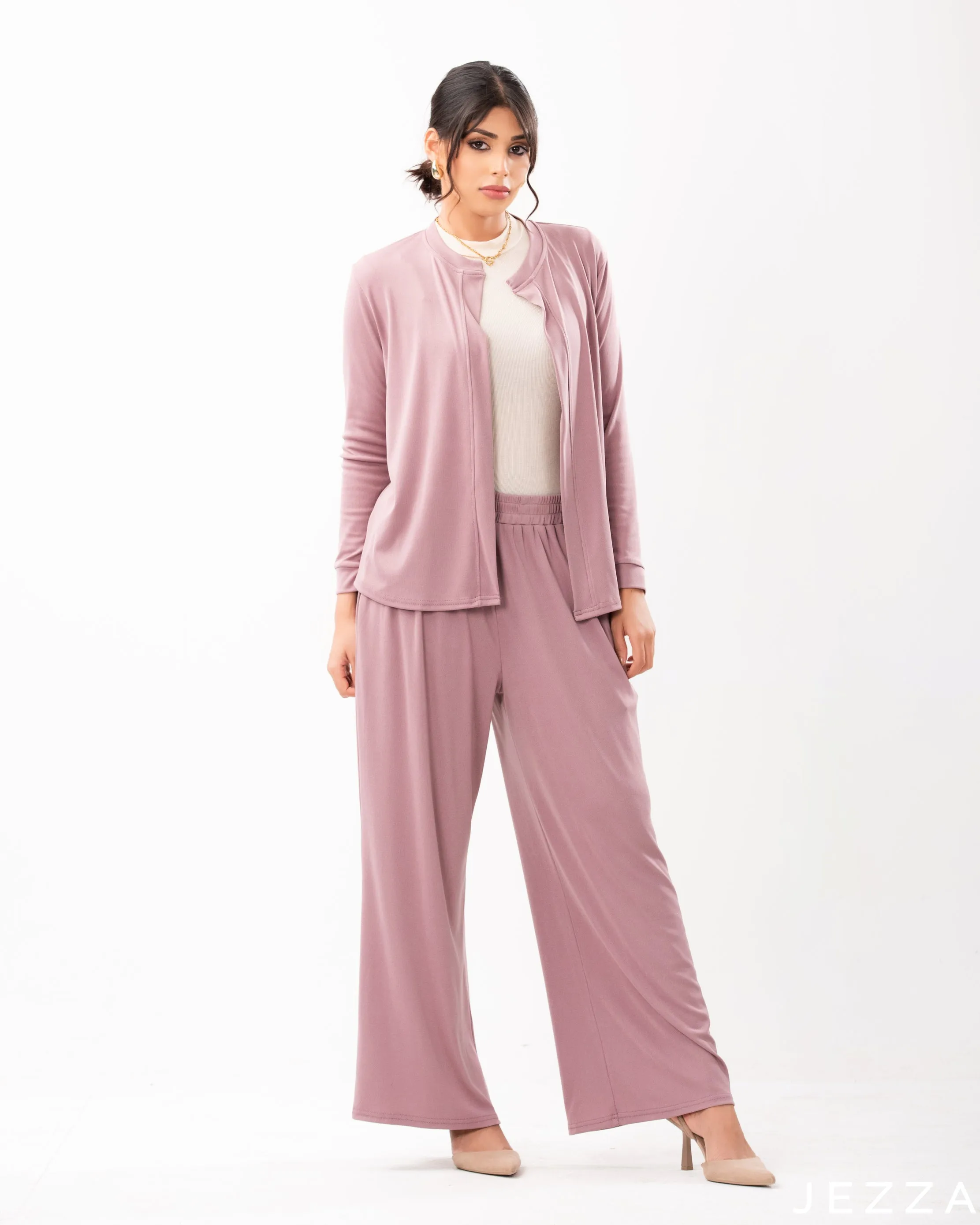 Ribbed Cardigan Pant Set 61472