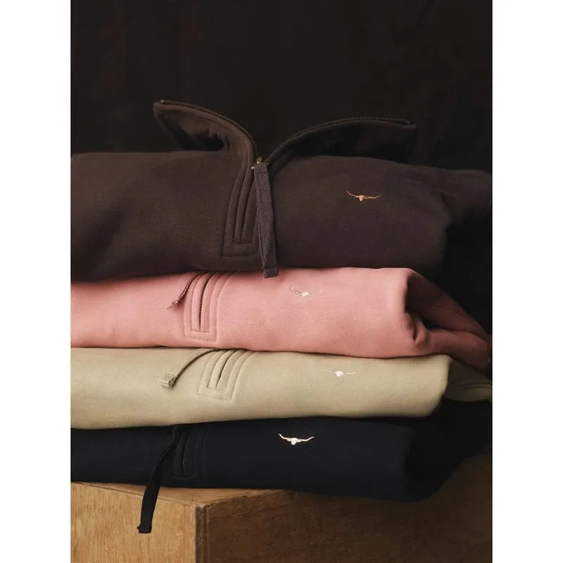 R.M.Williams Trickett Ladies Zip Neck Sweatshirt - Pink
