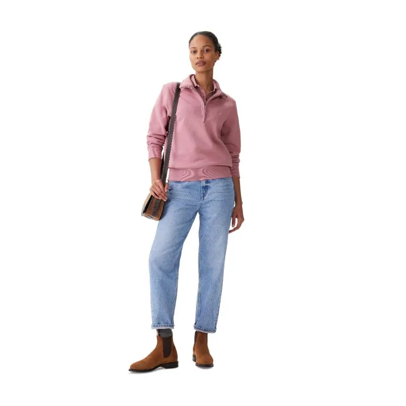 R.M.Williams Trickett Ladies Zip Neck Sweatshirt - Pink