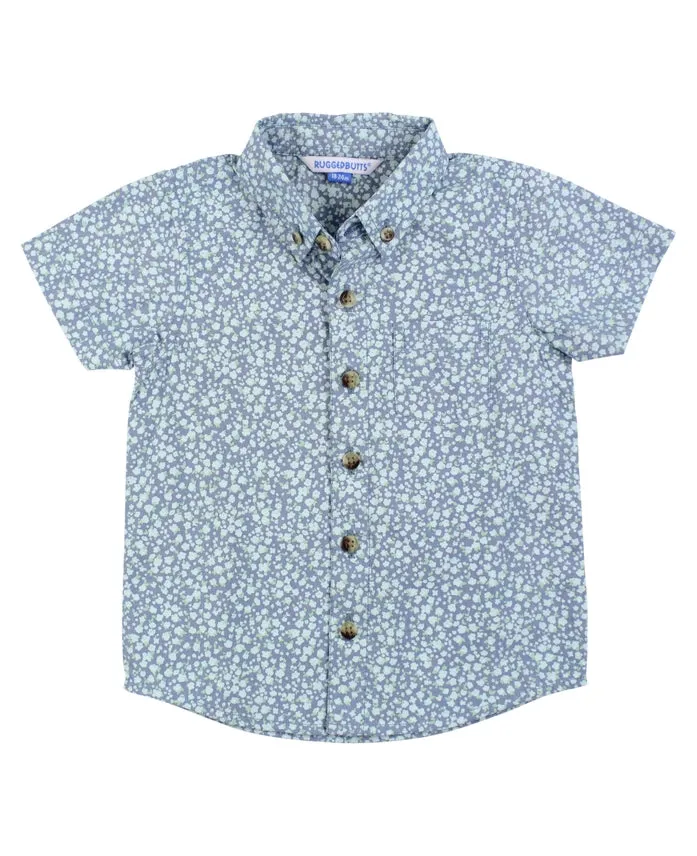 Ruffle Butts-Short Sleeve Button Down Shirt-Summertime Fields