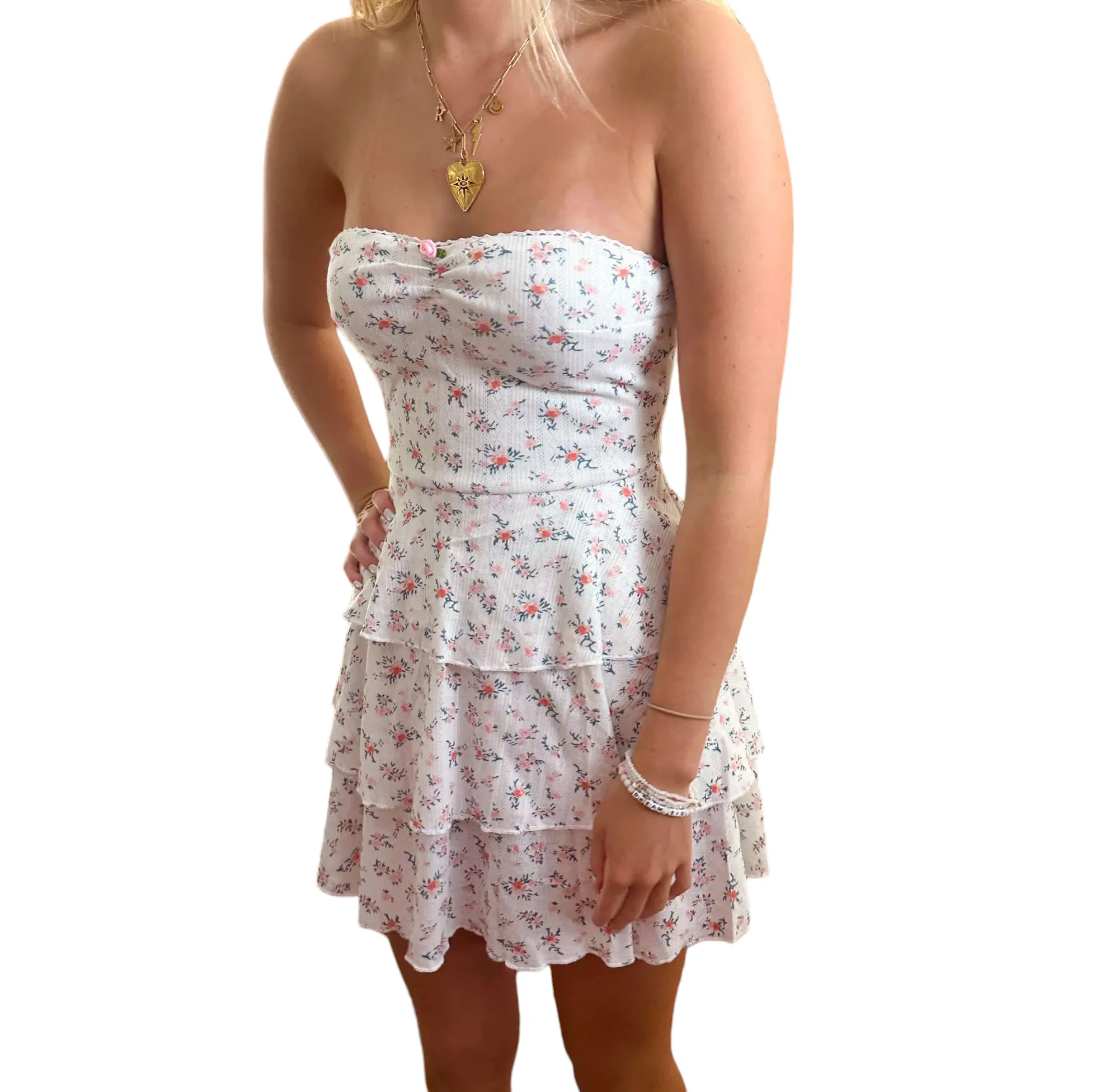 Ruffled Chic Strapless Mini Dress