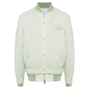 sacai Gonz Multi Patch Nylon Twill X Knit Cardigan