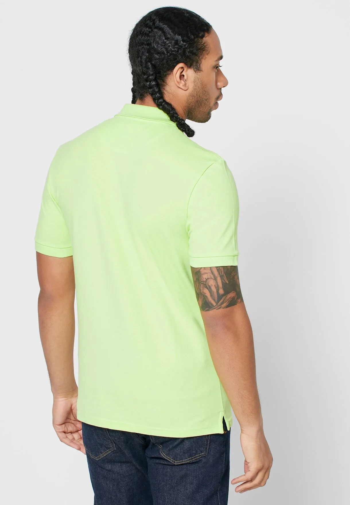 SLIM STRETCH POLO TOP SHARP GREEN SP919V-Z913