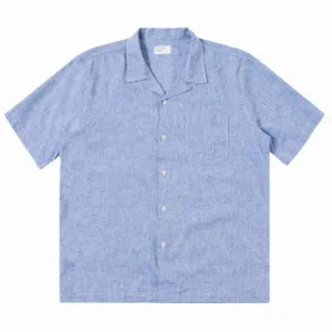 Slub Linen Mix Road Shirt Blue