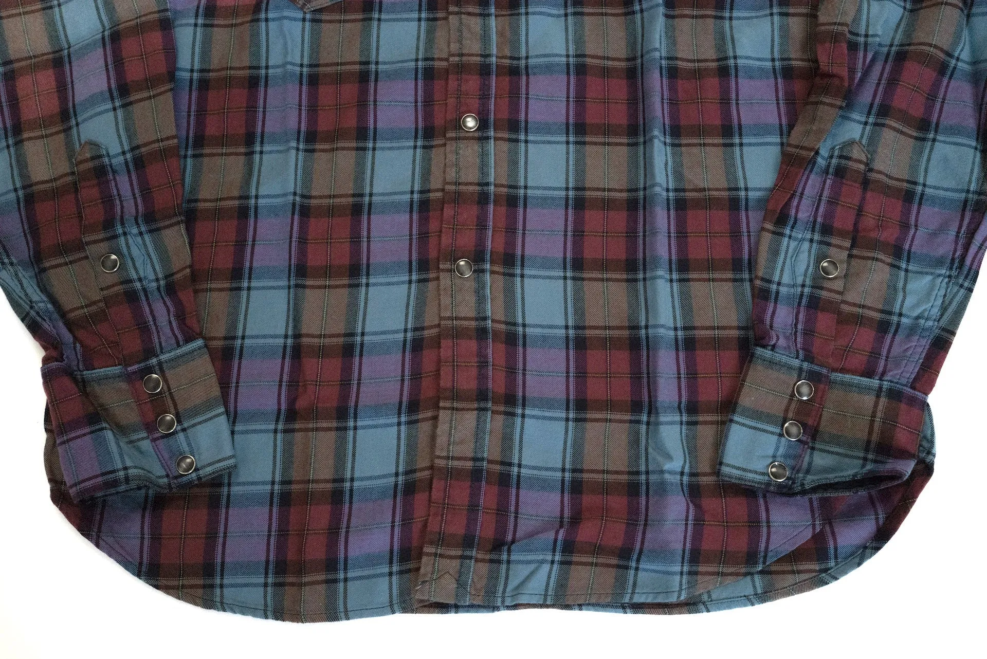 Stevenson Overall Co. 'Cody' Lightweight Plaid Western Shirt (Aurora)