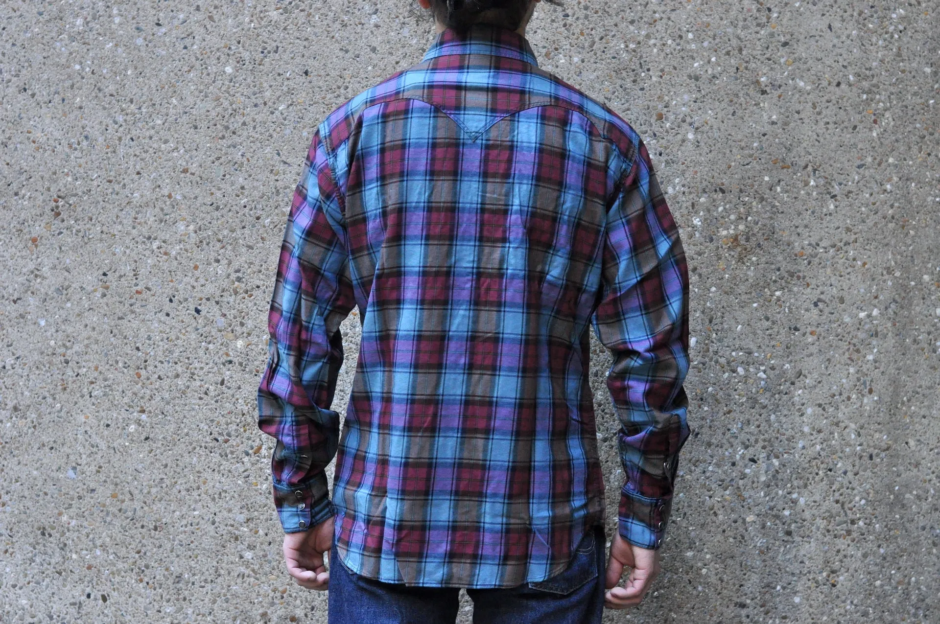 Stevenson Overall Co. 'Cody' Lightweight Plaid Western Shirt (Aurora)