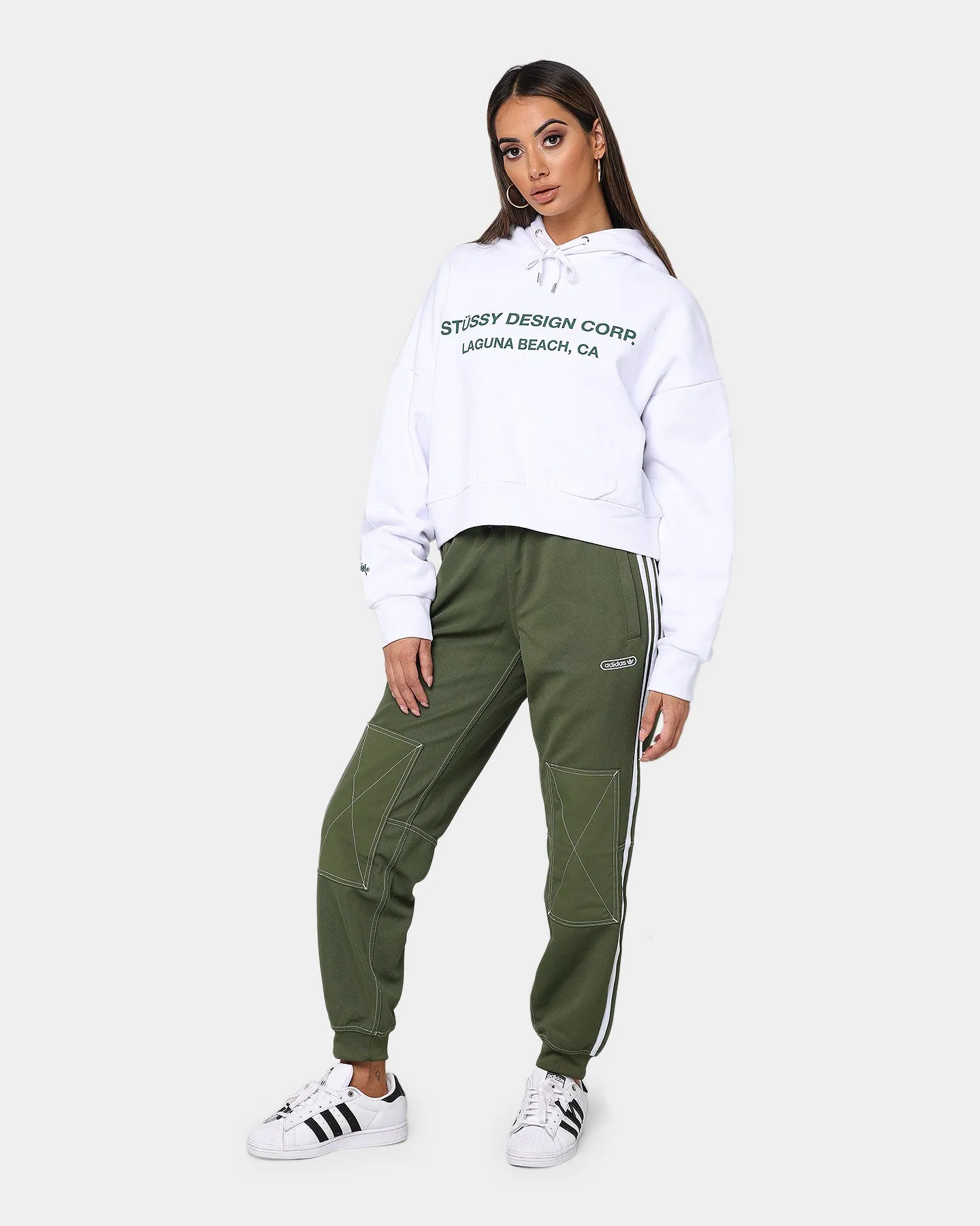 Stussy Women's Design Corp Hoodie White