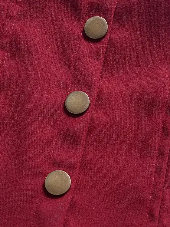 Stylish Buttoned Solid Color A-line Skirt