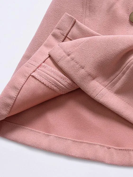 Stylish Buttoned Solid Color A-line Skirt
