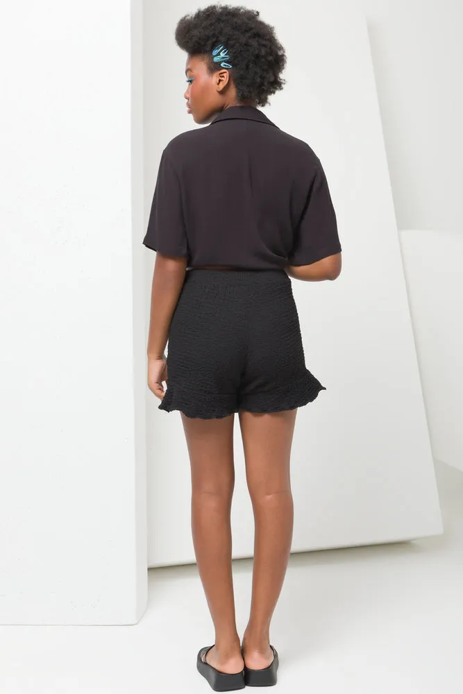 Textured Skort Black