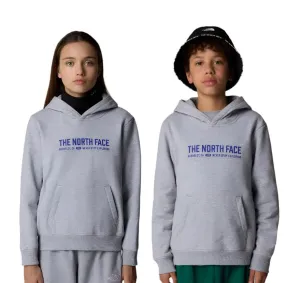 The North Face Teen Unisex Hoodie Varsity Graphic Relaxed Light Grey Heather
