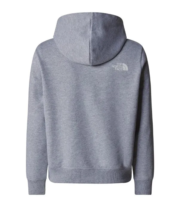 The North Face Teen Unisex Hoodie Varsity Graphic Relaxed Light Grey Heather
