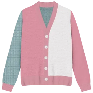 Transgender Colorblock Knit Cardigan