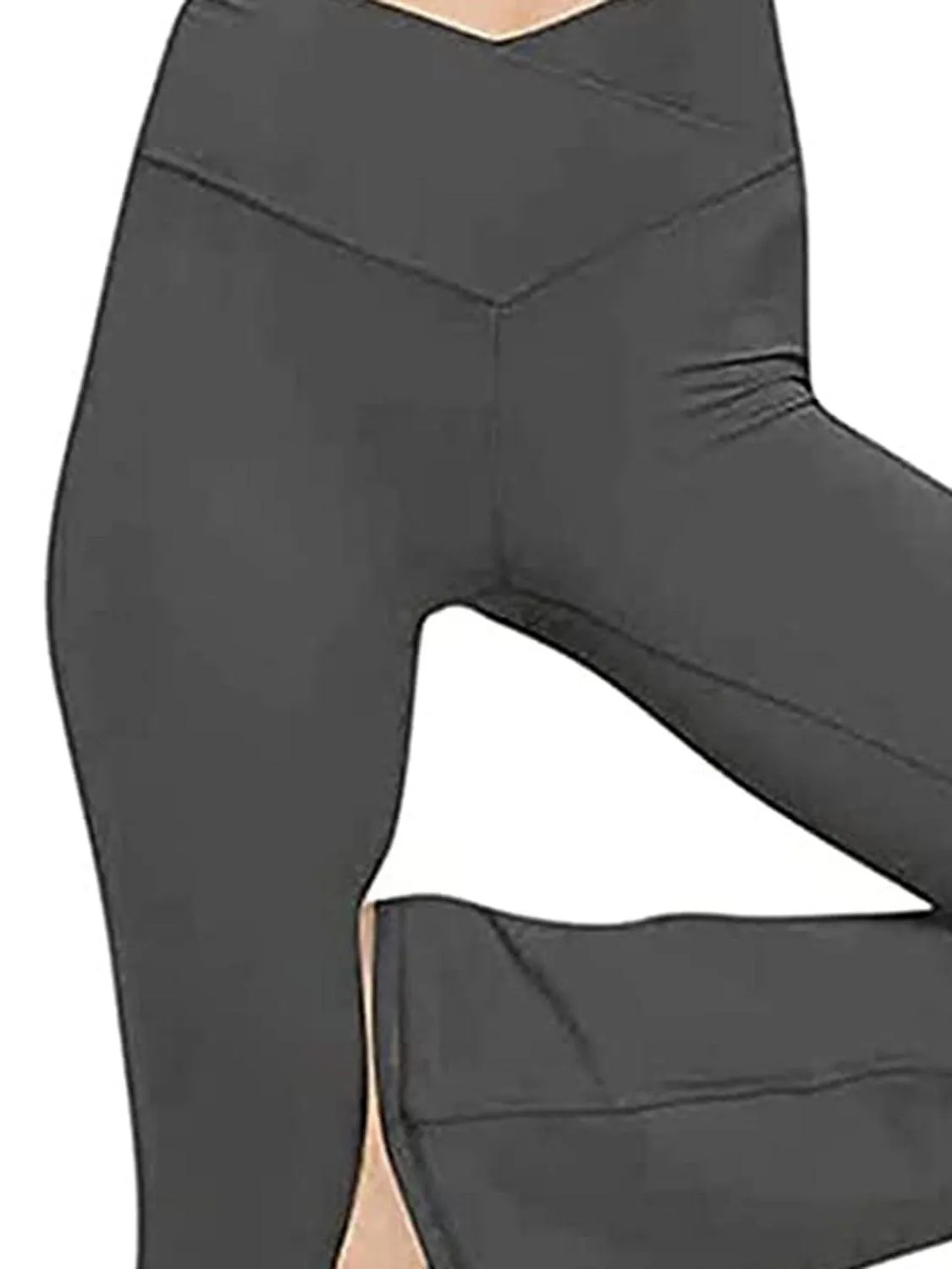 V Waist Stretch Bootcut Pants