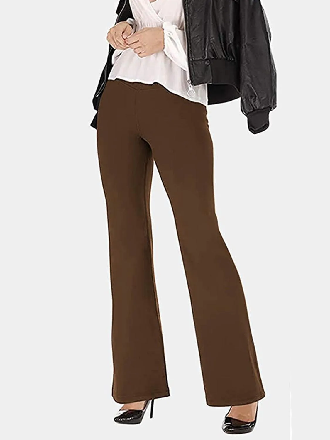 V Waist Stretch Bootcut Pants