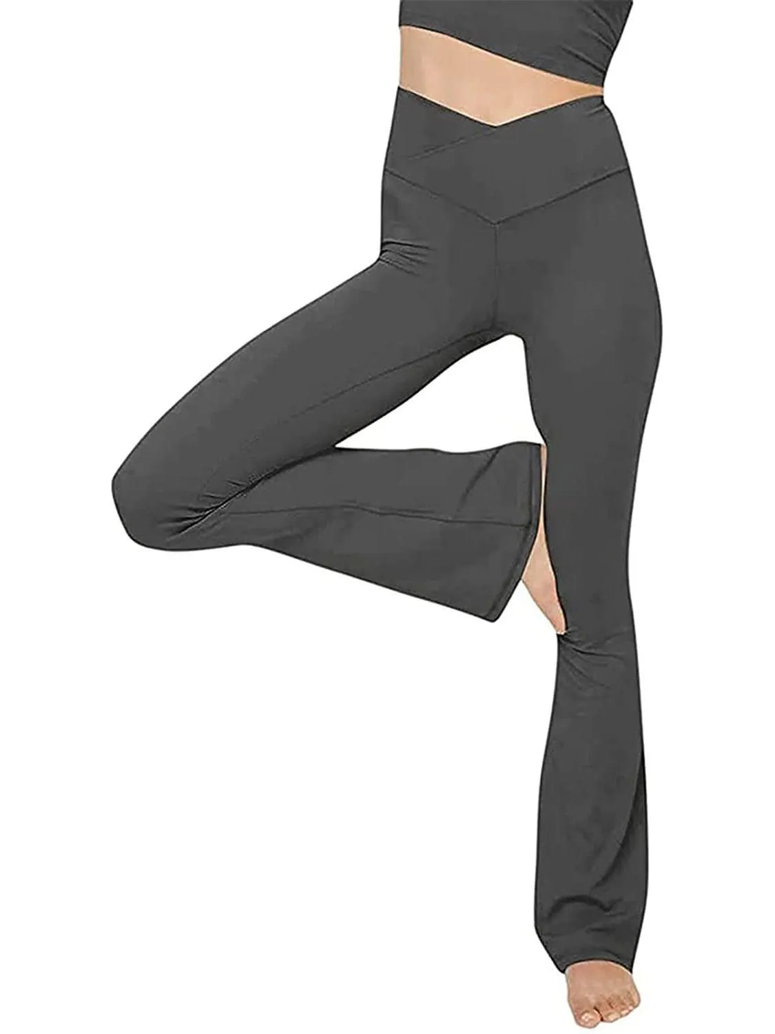 V Waist Stretch Bootcut Pants