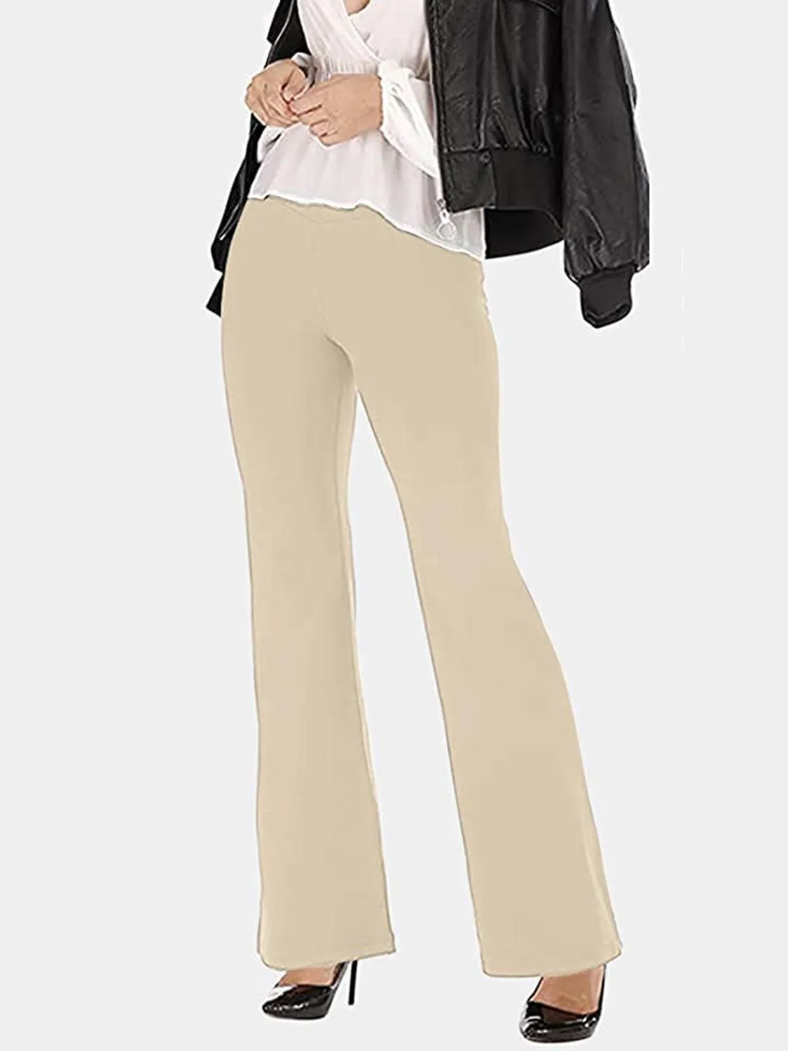 V Waist Stretch Bootcut Pants