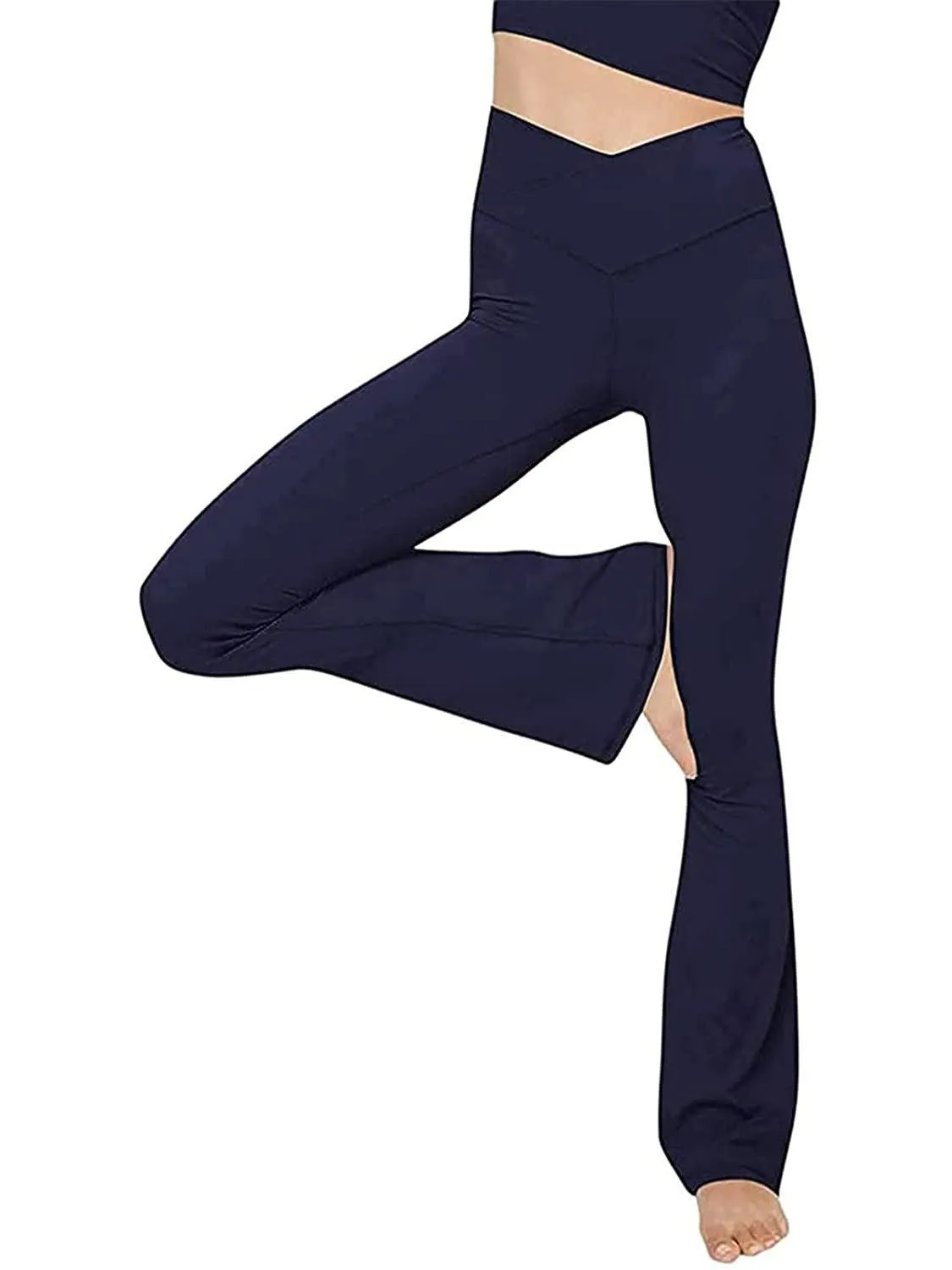 V Waist Stretch Bootcut Pants