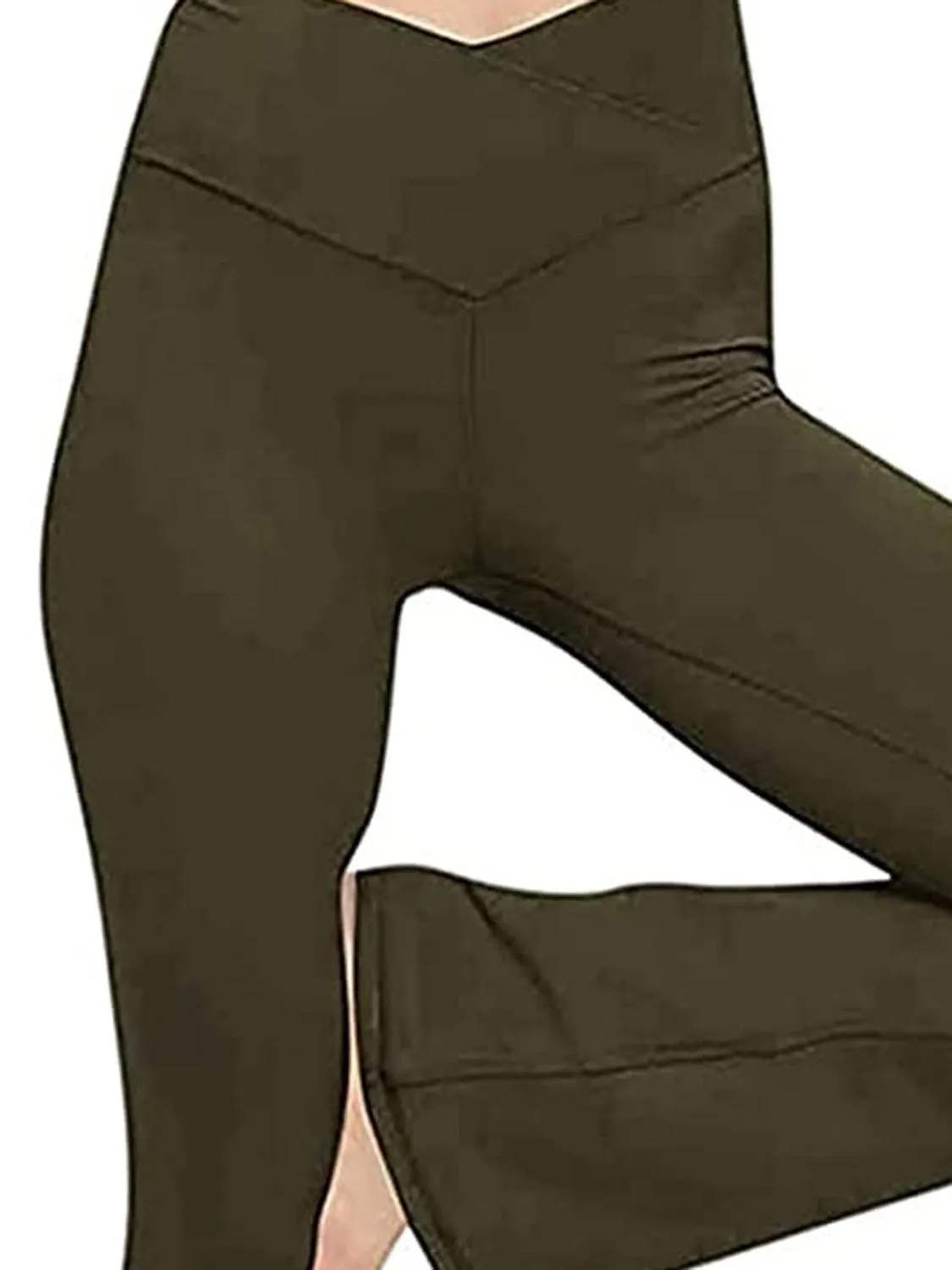V Waist Stretch Bootcut Pants