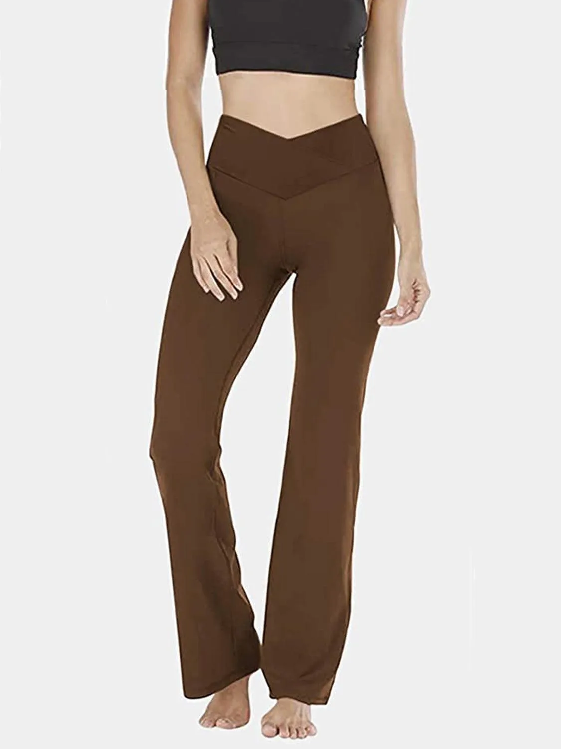 V Waist Stretch Bootcut Pants