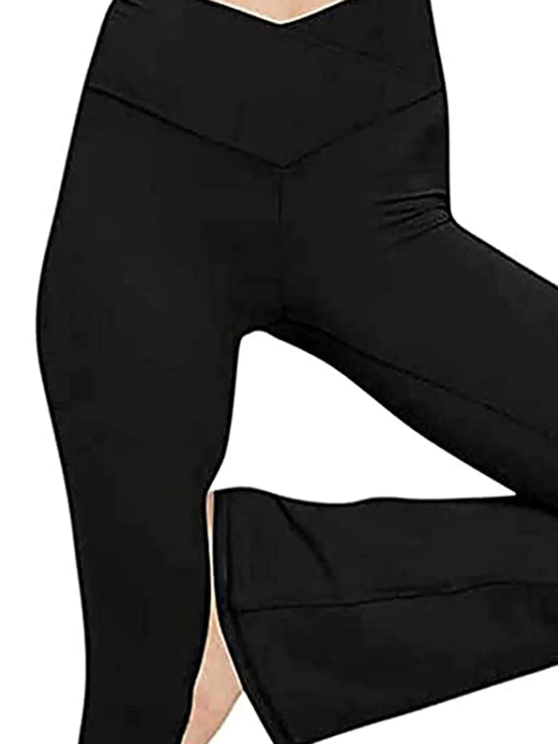 V Waist Stretch Bootcut Pants