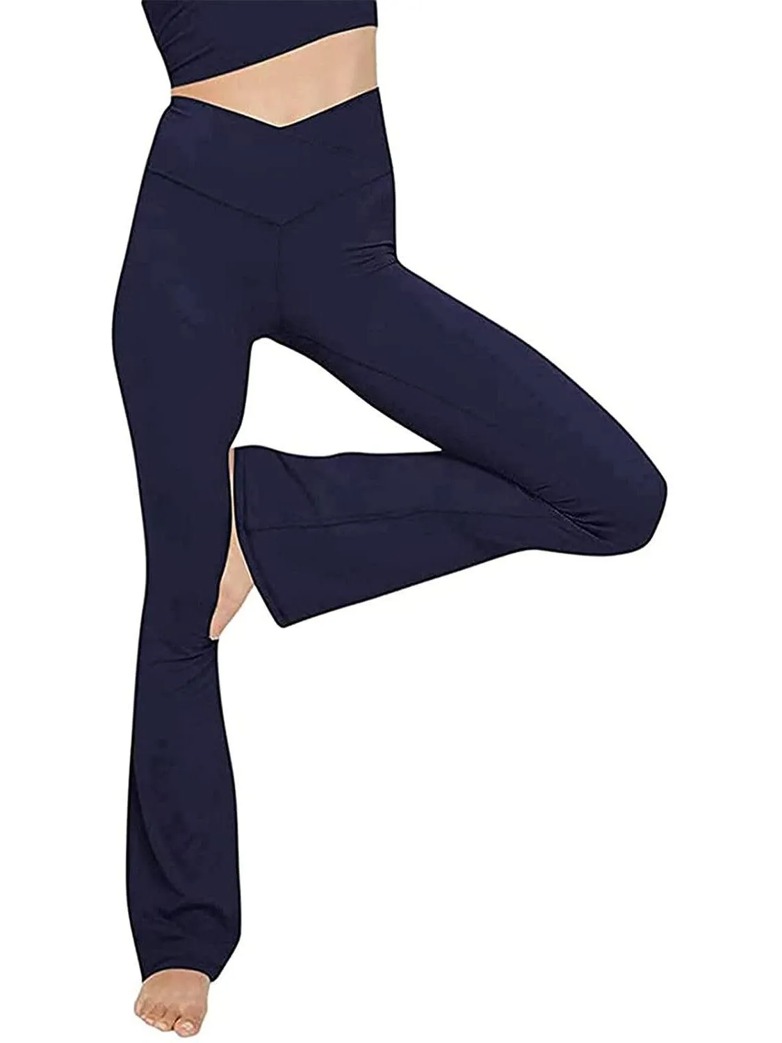 V Waist Stretch Bootcut Pants