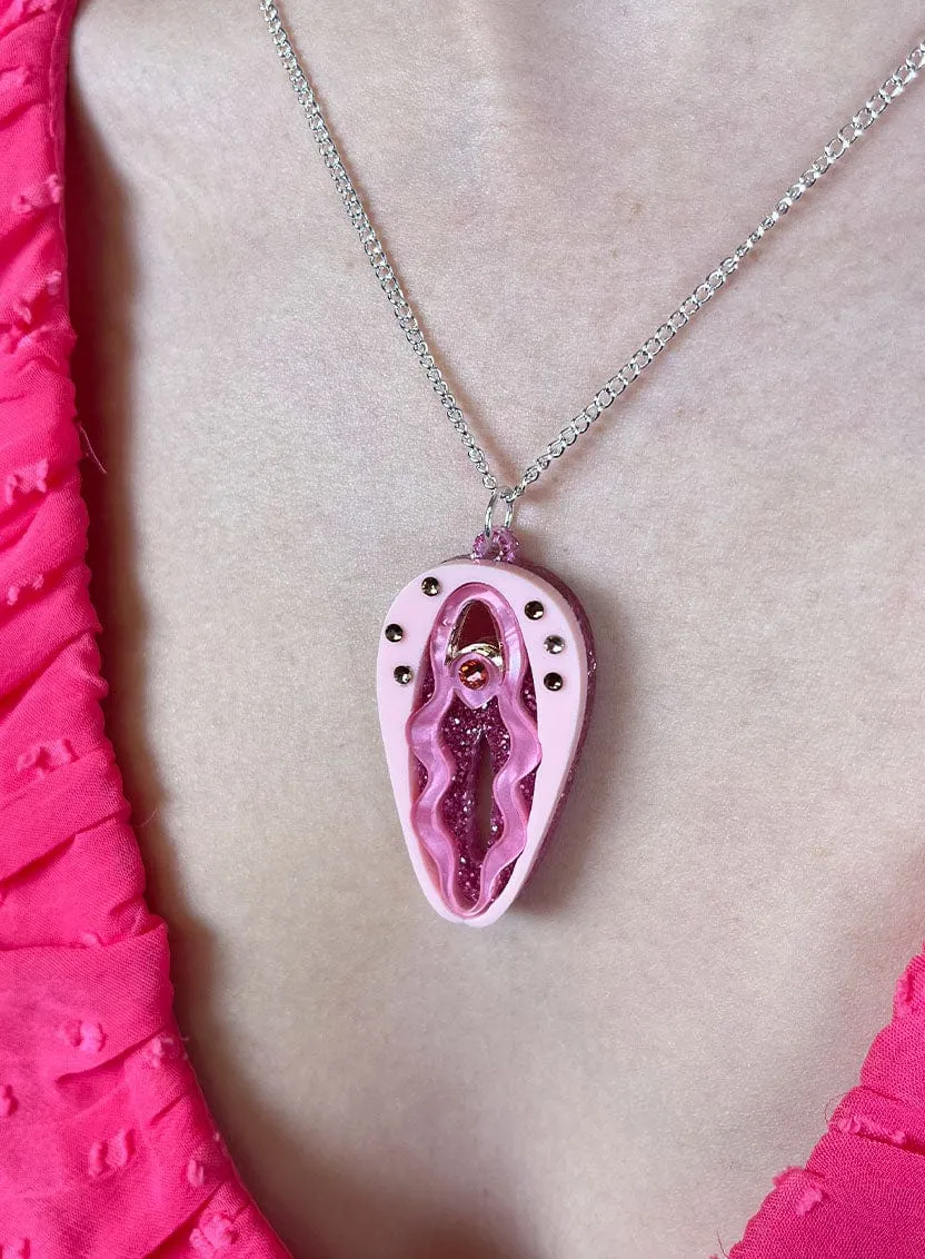 Vulva Necklace - Pink