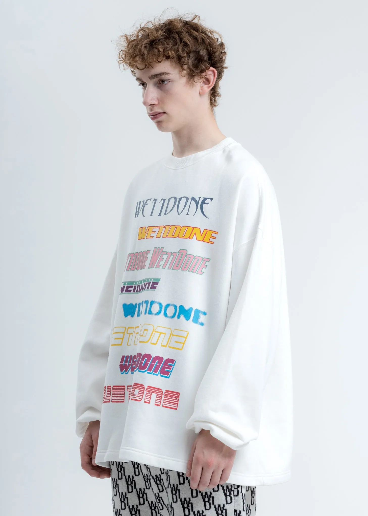 White Multi Logo Sweatshirt
