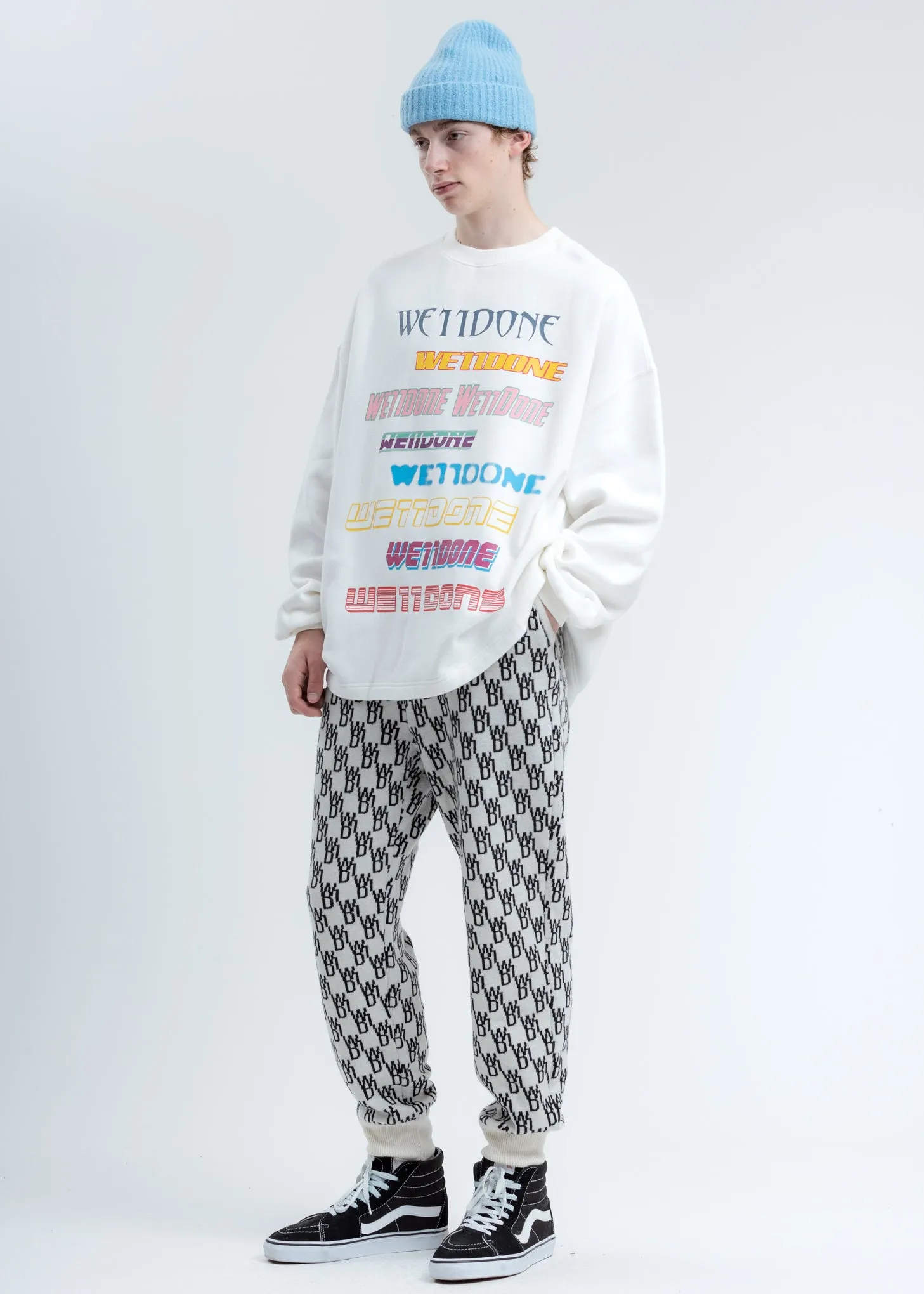 White Multi Logo Sweatshirt