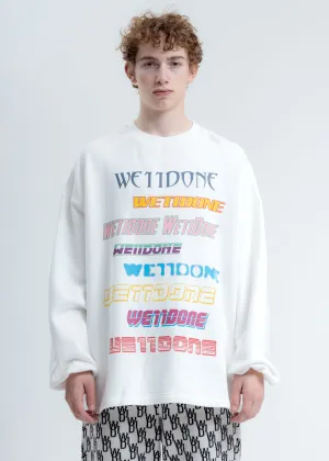 White Multi Logo Sweatshirt