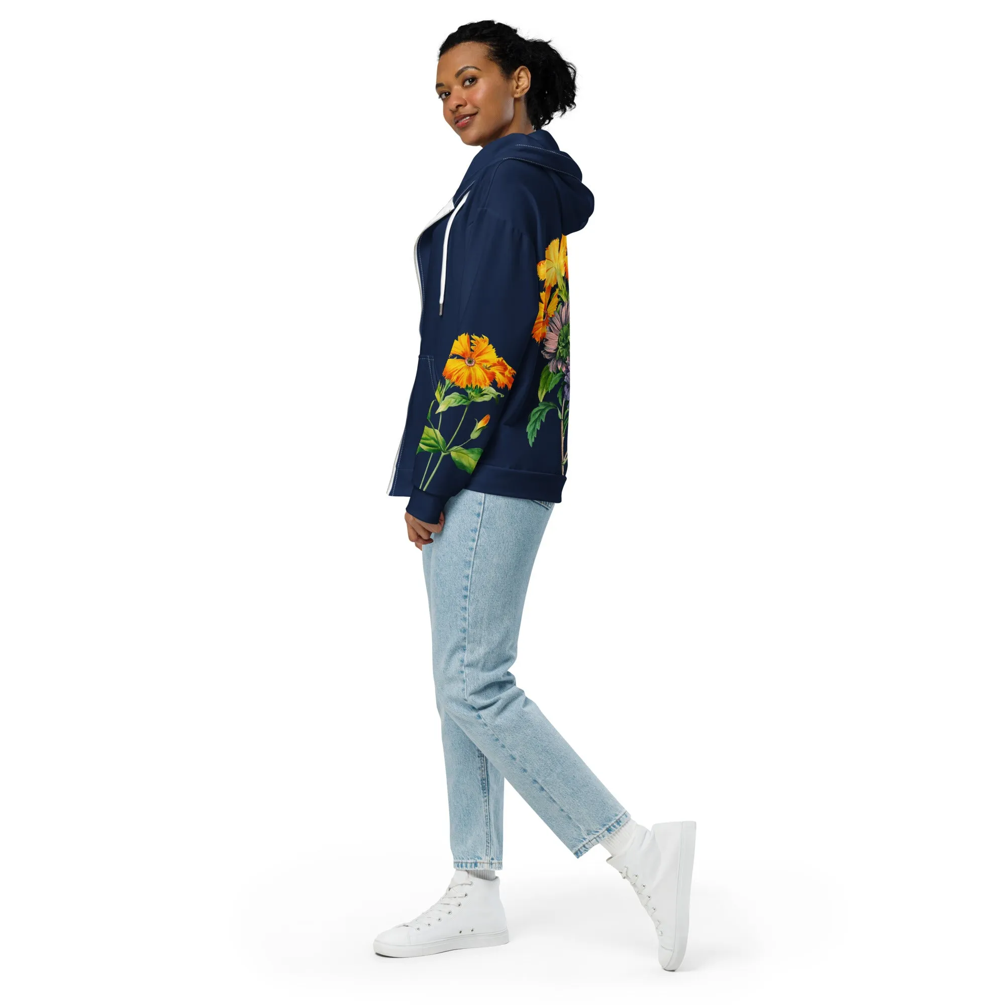 Yellow and Navy zip hoodie
