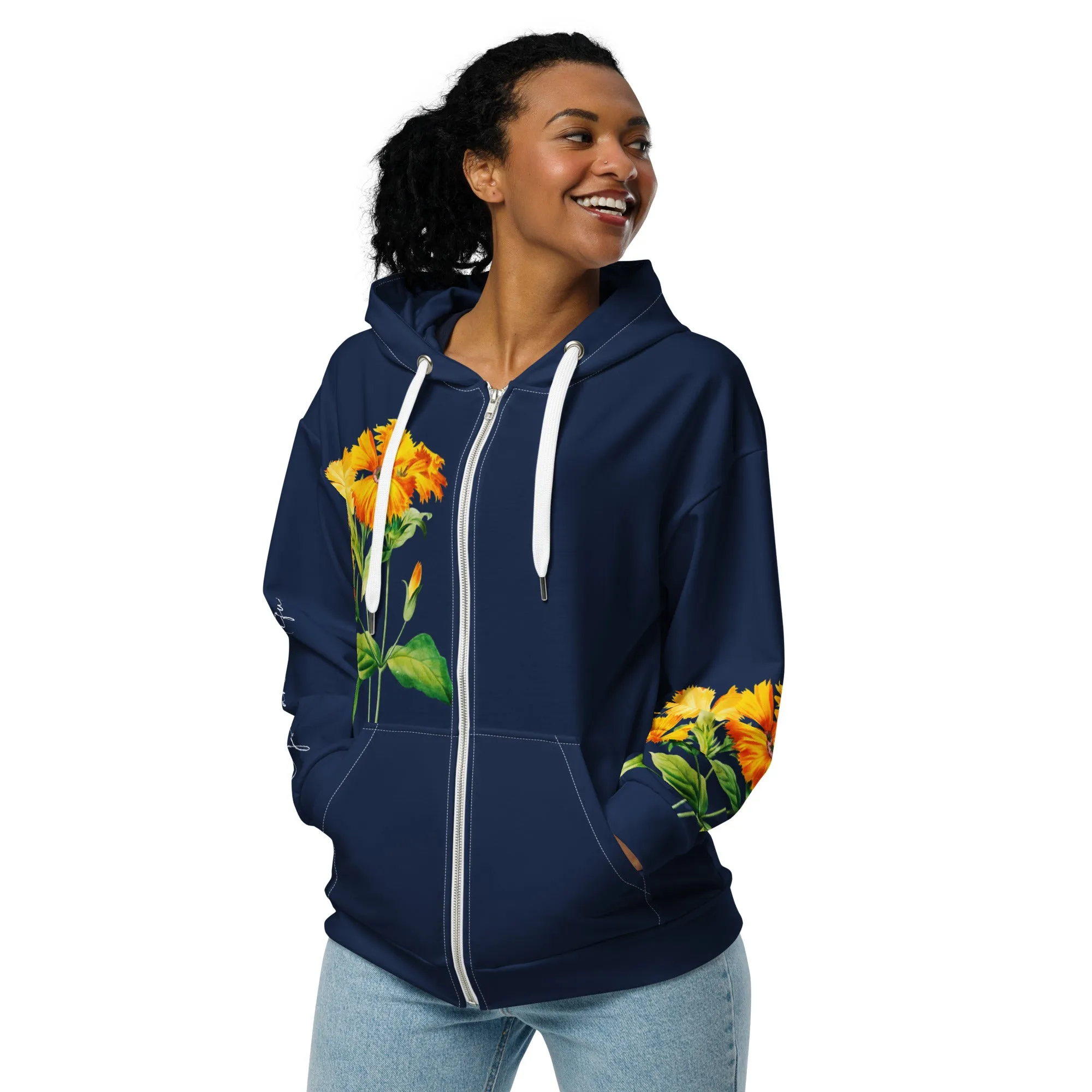 Yellow and Navy zip hoodie
